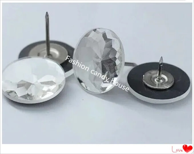 

Furniture Accessories Crystal Button Soft Button Wall Decoration Sofa Button Flat Nail Button 20mm