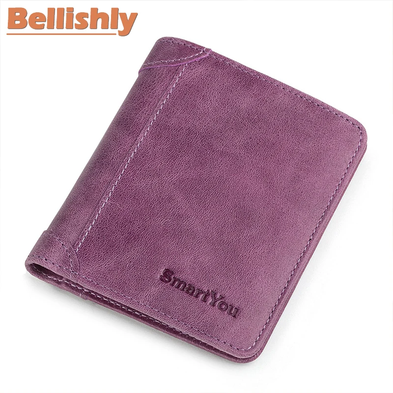 

Bellishly Women Genuine Cow leather wallet Ultra-thin and light ultrathin notecase Photo Holder Card lady mini standard wallets