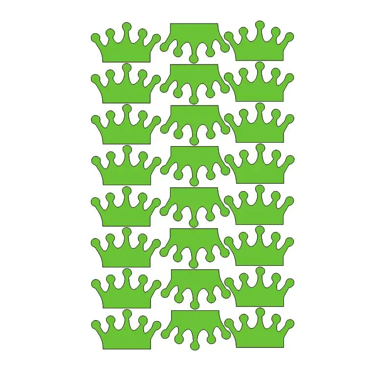 Apple Green 24 шт./компл. в скандинавском стиле милая Корона Форма Наклейка на стену для детей художественная роспись подарки для девочек Декор Принцесса Королева виниловые наклейки на стену - Цвет: Apple Green