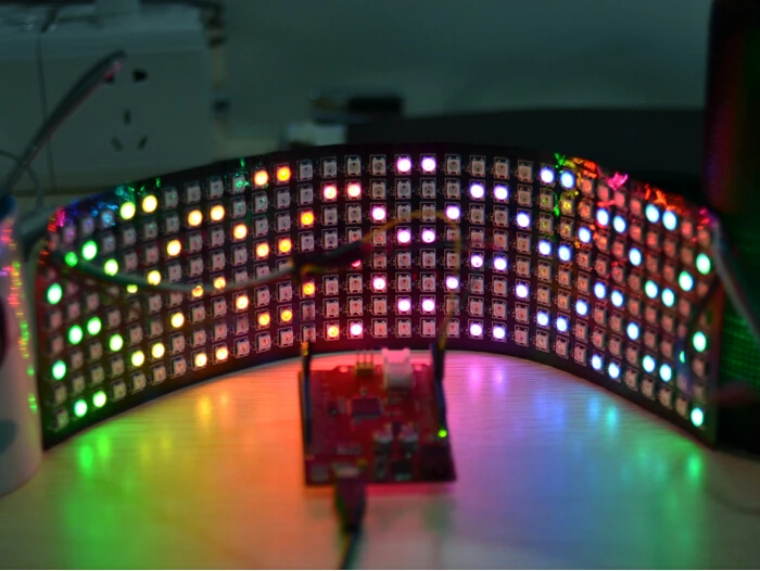 32*8 пикселей SK6812 RGB Адресуемая светодиодная цифровая Гибкая панель Размер: 320 см * 80
