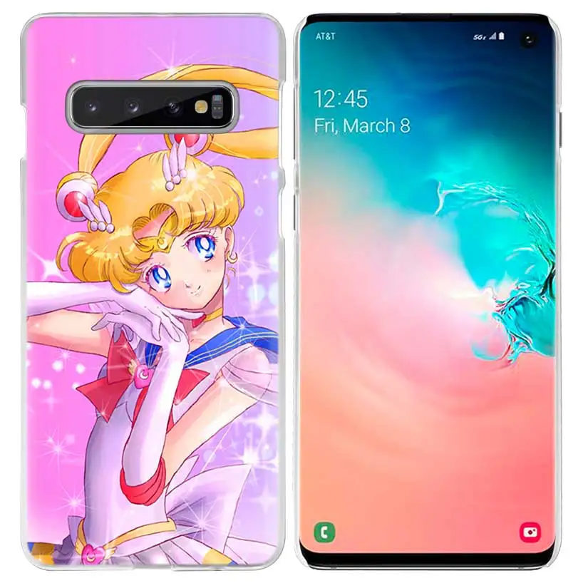 09 Чехол с принтом "Сейлор Мун" для samsung Galaxy S10 5G S10e S9 S8 M30 M20 M10 J4 J6 плюс J8 Note 8 9 прозрачный жесткий чехол для телефона с рисунком из аниме для девочек - Цвет: 09