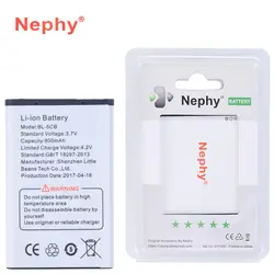 Бренд nephy оригинальный BL-5CB телефон Батарея для Nokia 1100 E60 3100 3120 1800 E60 3600 3660 6620 6108 N72 N91 1280 BL5CB батареи