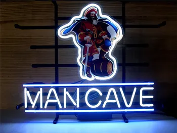 

NEON SIGN For CAPTAIN MORGAN MAN CAVE RUM PIRATE Signboard REAL GLASS BEER BAR PUB display christmas Light Signs 17*14"