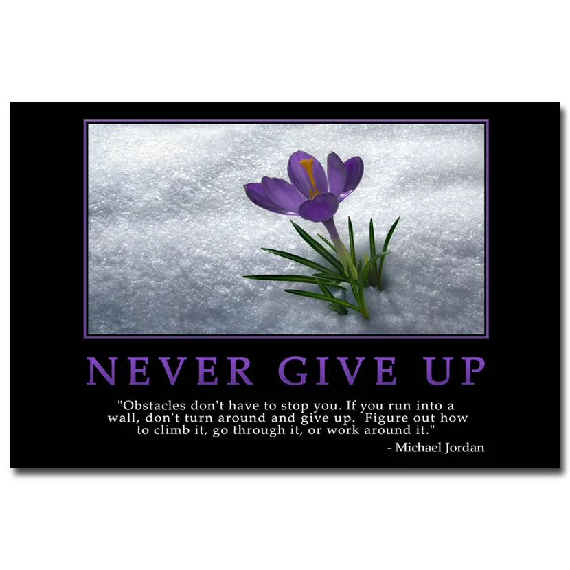 Aliexpress.com : Buy NICOLESHENTING Never Give Up Motivational Quote