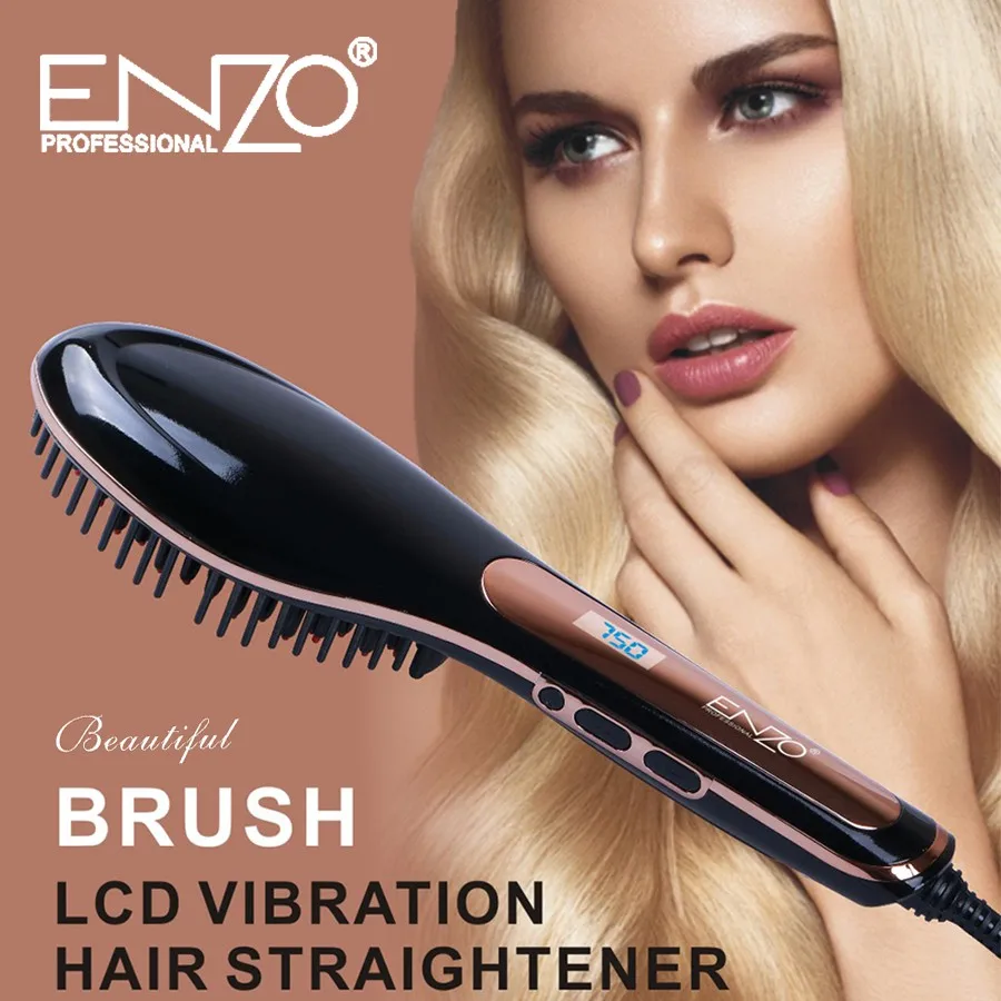 

Hair Straightener Comb LCD Display Professional Ceramic Hair Straightener Comb