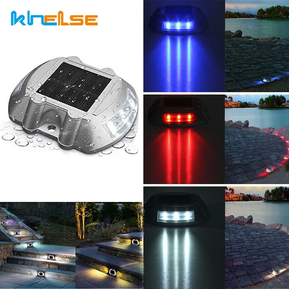 Koop Zonne energie LED Deck Light Path Oprit Pathway Dock Road verlichting Marker licht Beveiliging Lampen IP65 Outdoor Yard Tuin Stap Lamp