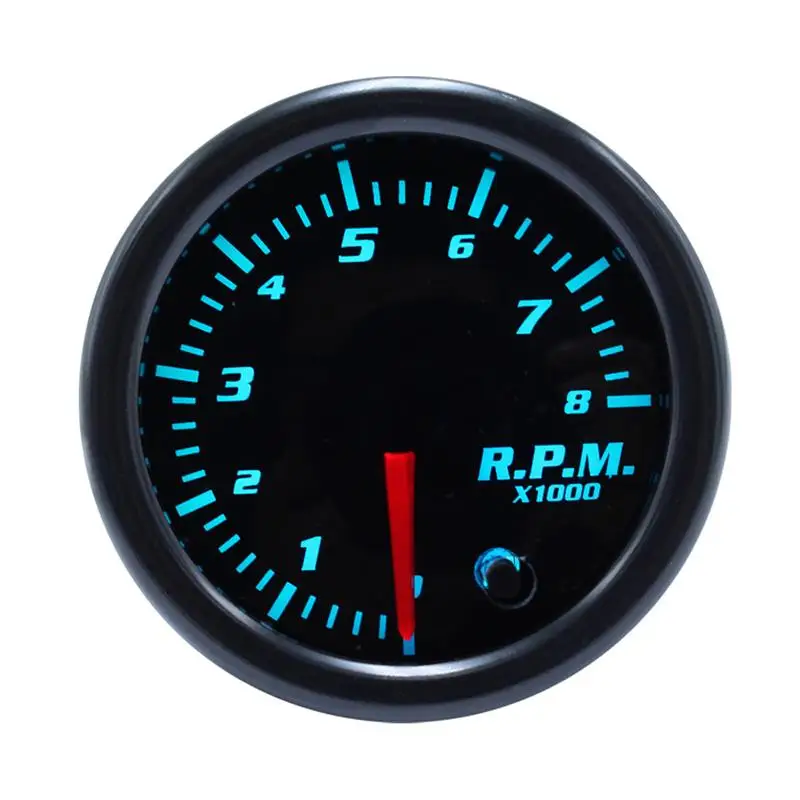 Oil temperature Gauge Car Auto 12V 52mm 7 Color Universal Boost Water temp Oil pressure Voltmeter Air fuel ratio Tachometer RPM - Цвет: Tachometer