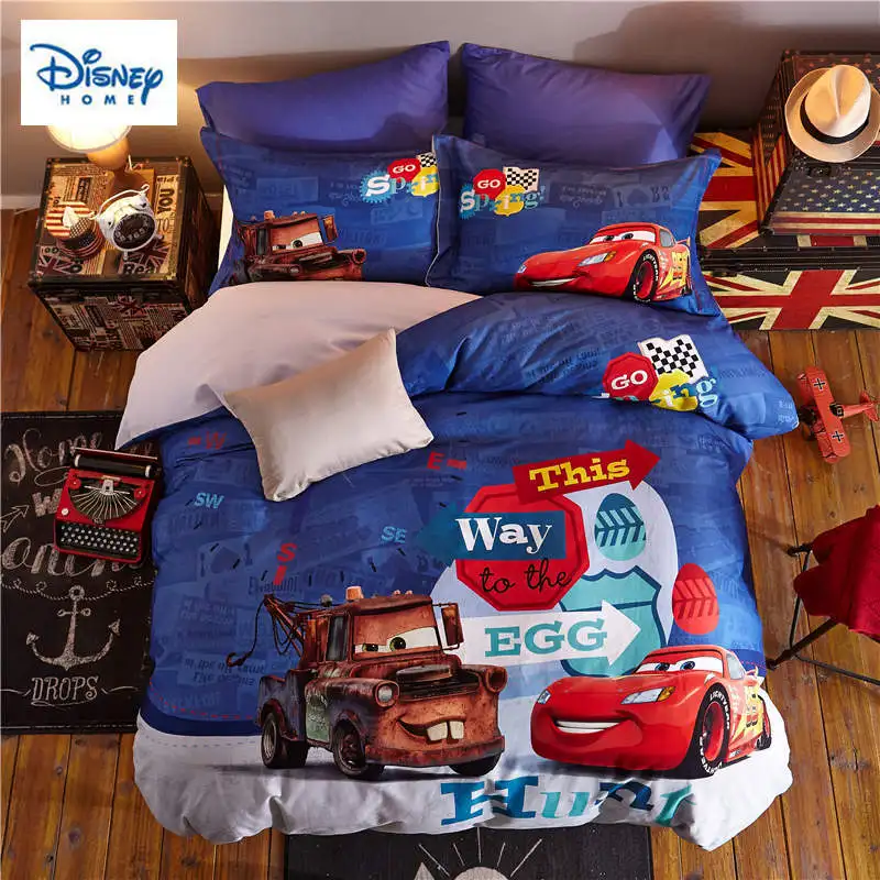 disney mcqueen car bedding set queen size comforter duvet ...