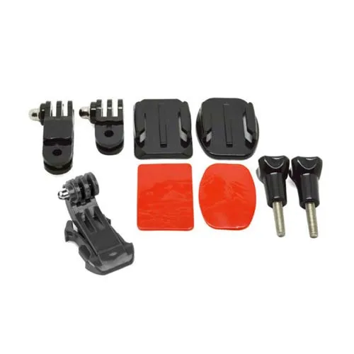 Per Gopros Helmet Mount Anteriore Per Gopro Hero 8 7 6 5 4 Gopros Accessori Con Regolazione Curvo Adesivo Staffa J-Hook Buckle