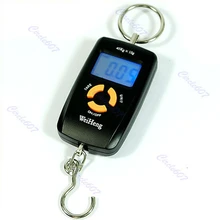 Новинка; 1 штука 10g/40 кг 10g/45 кг карманные цифровые весы-безмен Чемодан Рыбалка Вес
