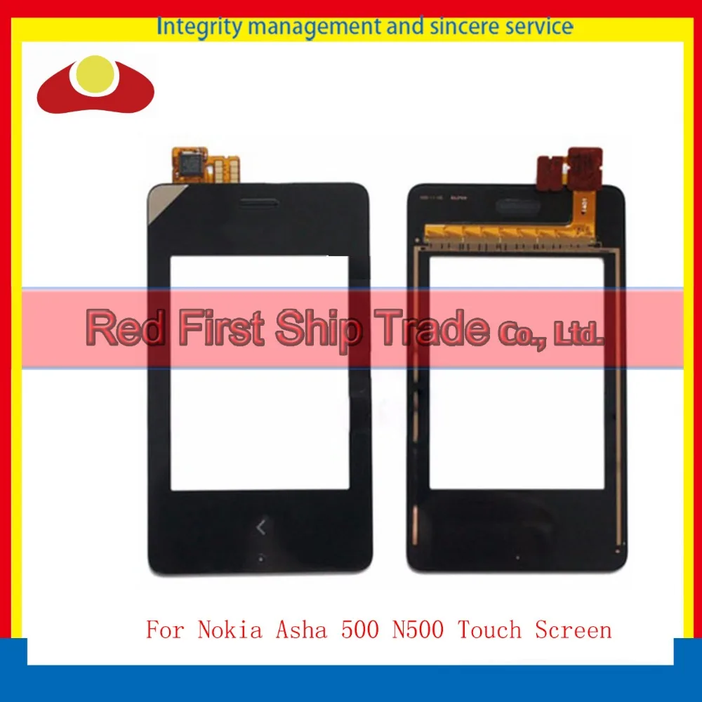 10PCS/LOT High Quality 2.8&quot For Nokia Asha 500 N500 Touch Screen Digitizer Sensor Outer Glass Lens Panel Black | Мобильные