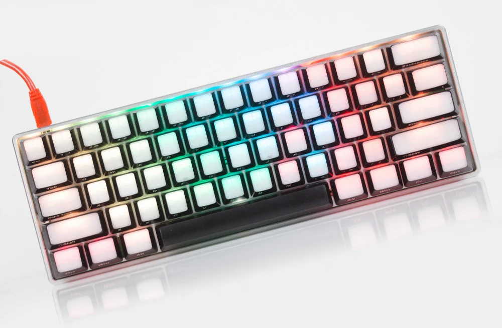 Depan/Sisi Dicetak Backlit Keycaps 104 