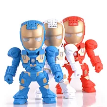 IRON MAN TOY BLUETOOTH SPEAKER MINI WIRELESS BLUEOOTH SPEAKER SUPPORT USB/TF CARD/AUX/FM RADIO PORTABLE LED BLUETOOTH SPEAKER