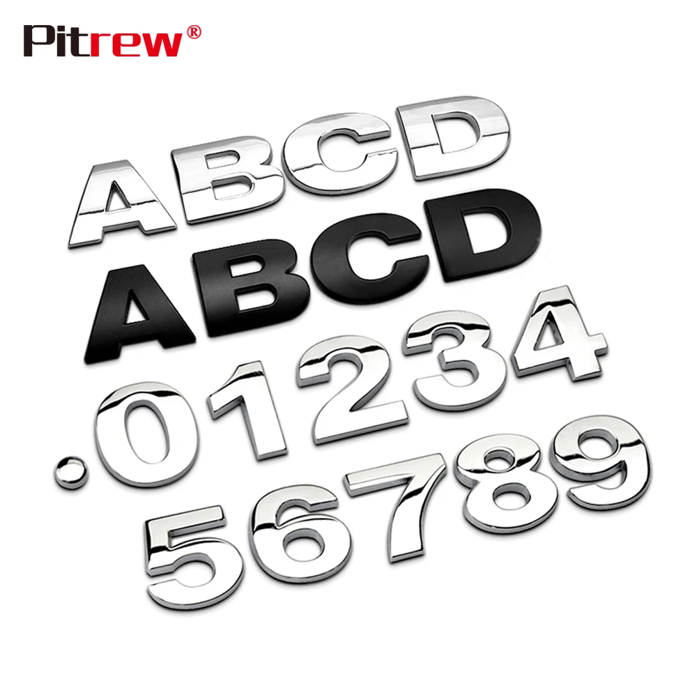 25 мм 3D автомобиль Стайлинг Металл серебро/черный DIY ARC буквы хром Цифровой алфавит эмблема наклейки на автомобиль Логотип автомобилей