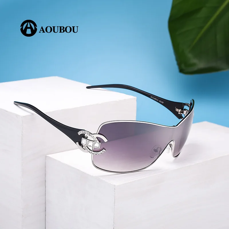 Europe and the United States luxury retro diamond sunglasses ladies one