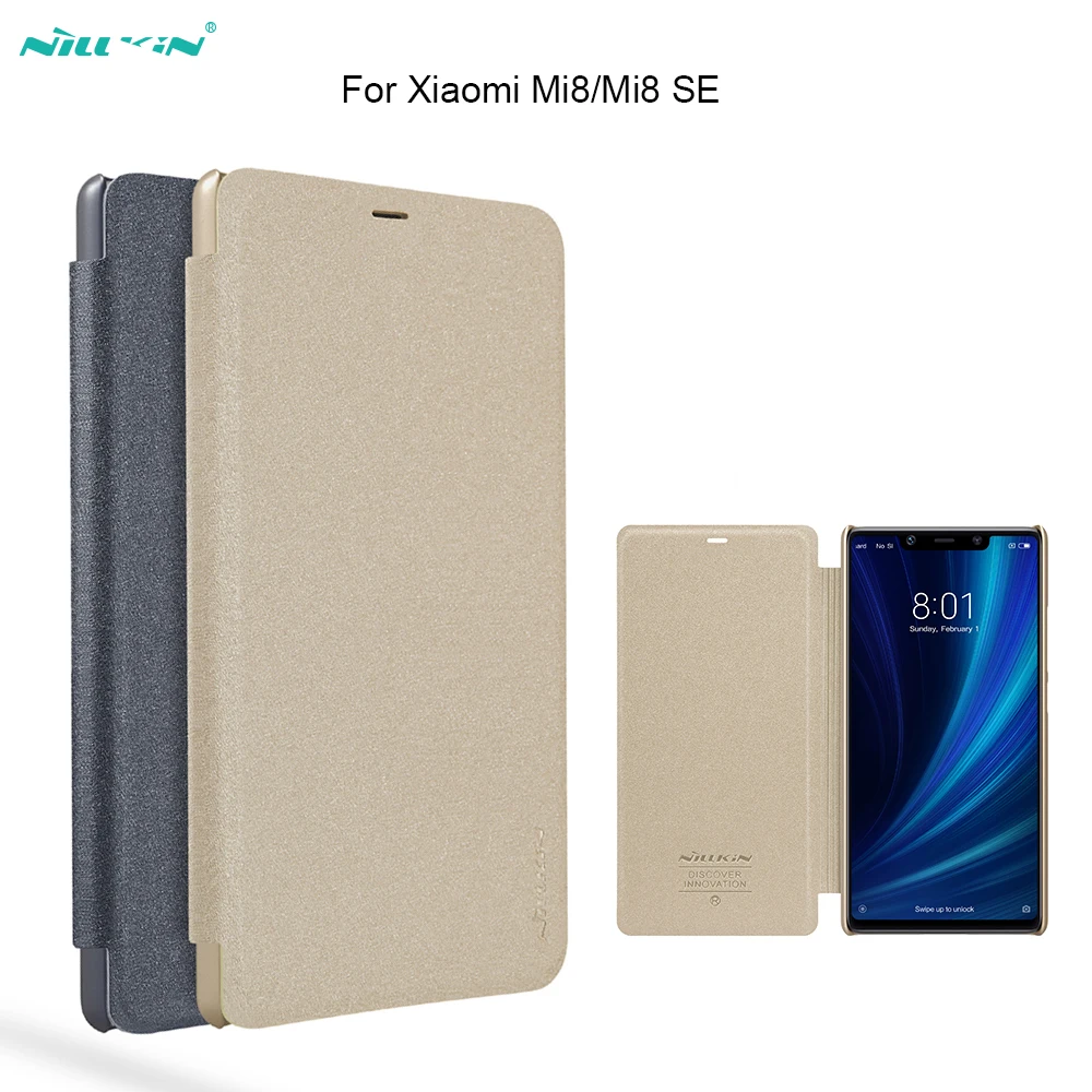

For xiaomi mi9 mi 8 Mi 9T Pro case NILLKIN CASE Sparkle Flip Wallet Leather Case back cover For xiaomi mi 9 mi8 se cover case