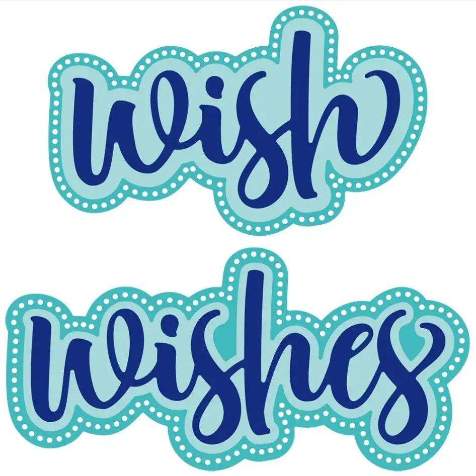 Прозрачные штампы с надписью Wishes words для резки металла/силиконовый штамп