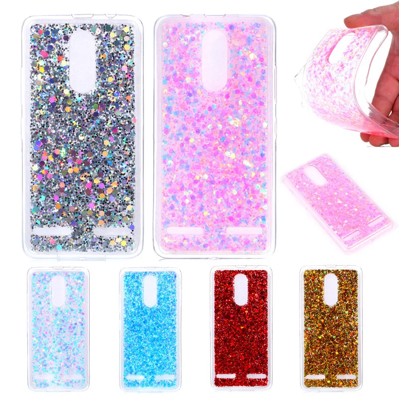 

Lenovo Vibe K 6 K6 Power 5.0" Glitter Case Soft Silicone TPU Frame with Colored Back Cover Shiny Glitter Case for Lenovo Vibe K6