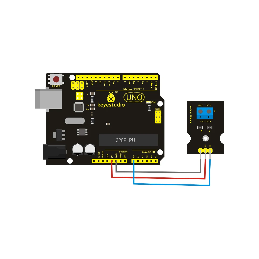 Keyestudio модуль обнаружения напряжения датчик электронные блоки для Arduino UNO