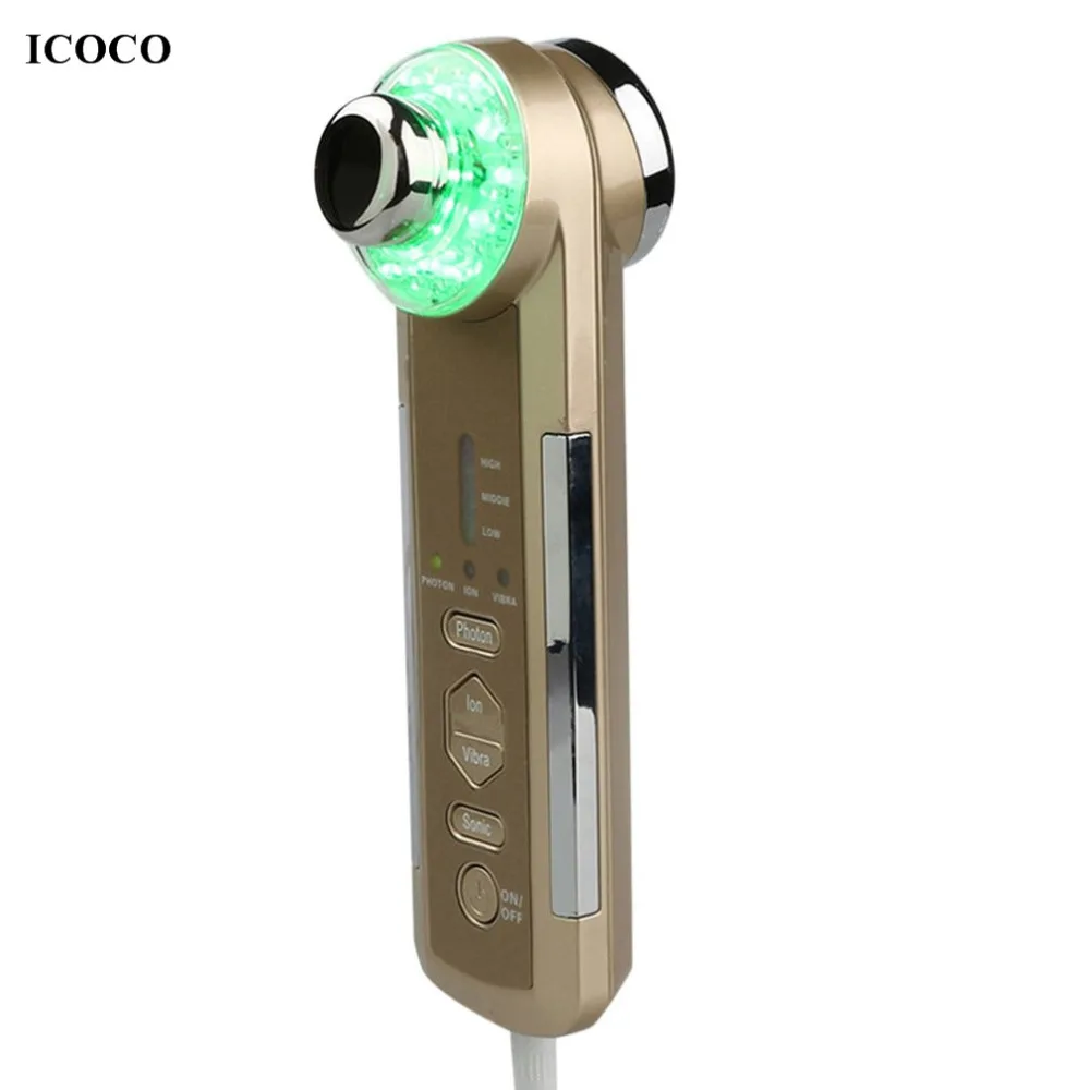 

Electric Ultrasonic 4 in 1 LED Therapy Facial Skin Care facial clean Ionic Vibration Facial Beauty Machine dropshipping