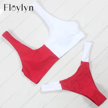 

Floylyn Bikini Sexy Women Swimwear Brazilian Bikini Push Up Swimsuit Patchwork Beachwear Bathing Suit Thong Biquini Bikini Set