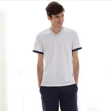 Летняя брендовая домашняя одежда для пар повседневные хлопковые мужские Пижамные наборы футболка с v-образным вырезом и воротником+ шорты женский модный Пижамный костюм