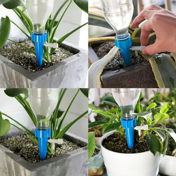 

Behogar 12PCS Adjustable Self Irrigation Watering Stakes Spikes System for Home Garden Courtyard Patio Balcony Mixed Color