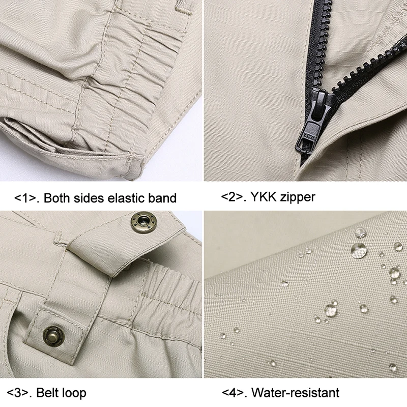 CQB al aire libre acampar senderismo pantalones hombres Tactical Multi bolsillo repelente al agua resistente al desgaste escalada Trekking Pantalones