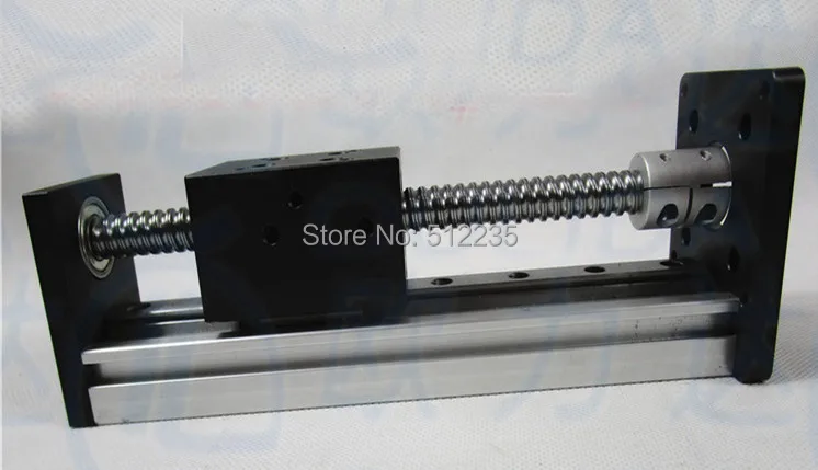 

High Precision CNC SGX 1610 Ballscrew Sliding Table effective stroke 200mm+1pc nema 23 stepper motor XYZ axis Linear motion