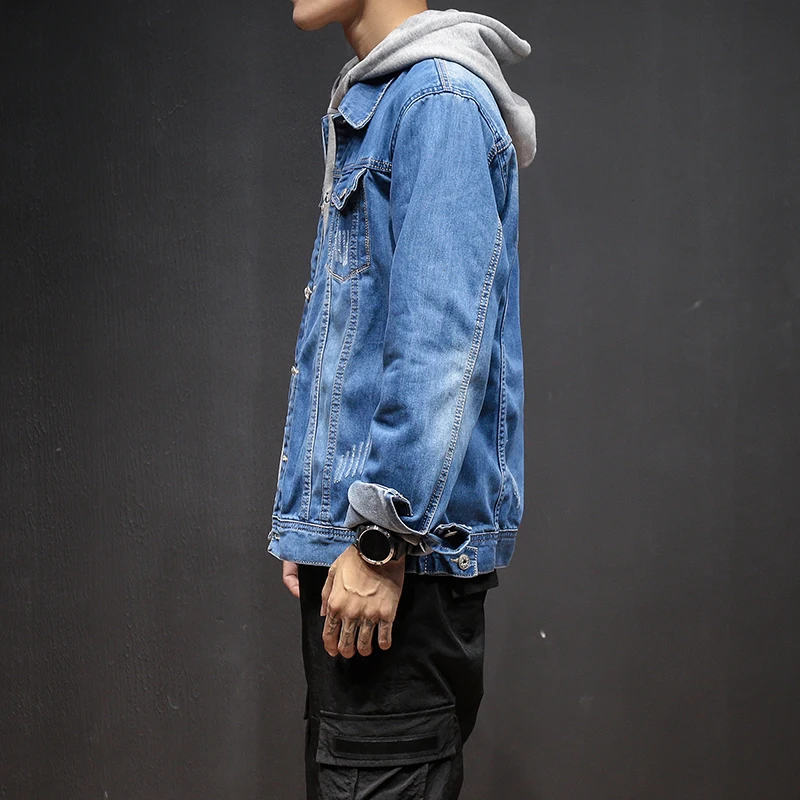 Beste Solid Casual Slim Heren Denim Jasje Plus Size 5XL Bomberjack Mannen Hoge Kwaliteit Cowboy mannen Jean Jasje Chaqueta hombre