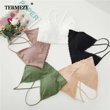 TERMEZY, хлопковый бюстгальтер, пуш-ап, бюстгальтеры для женщин, топы для фитнеса, бюстгальтер, бесшовный бюстгальтер, сексуальное нижнее белье, без косточек, нижнее белье для женщин