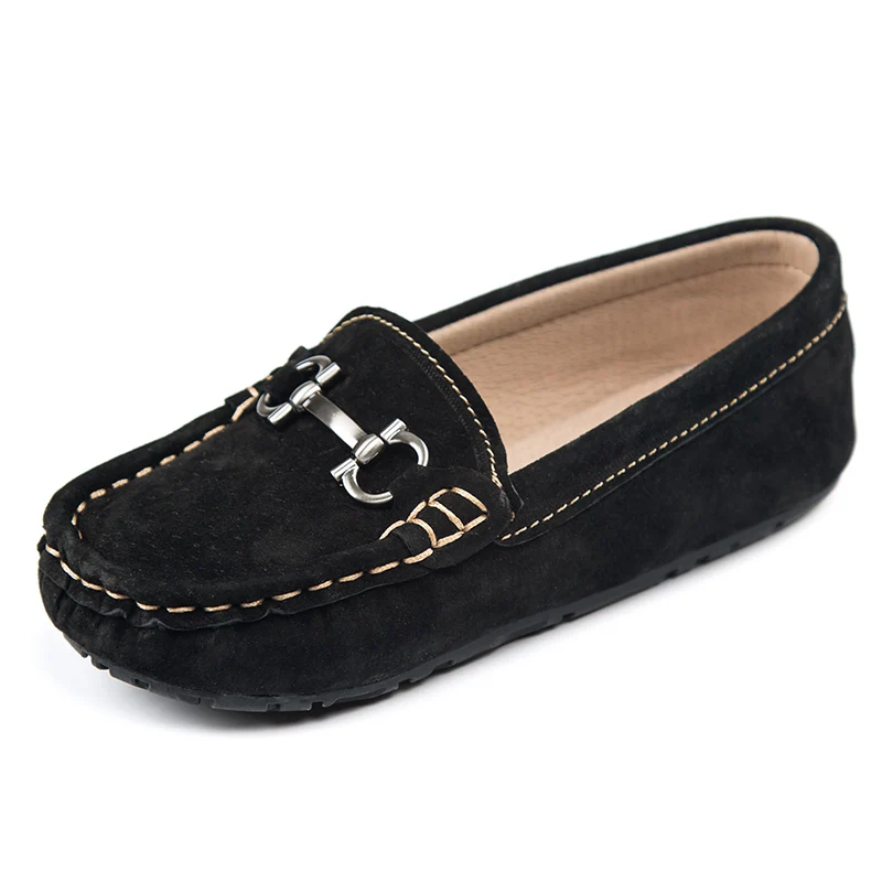 

Kids Boat Shoes Genuine Leather 2019 Summer Suede Leather Children Loafers Boys Girls Casual Shoe Flat Moccasins