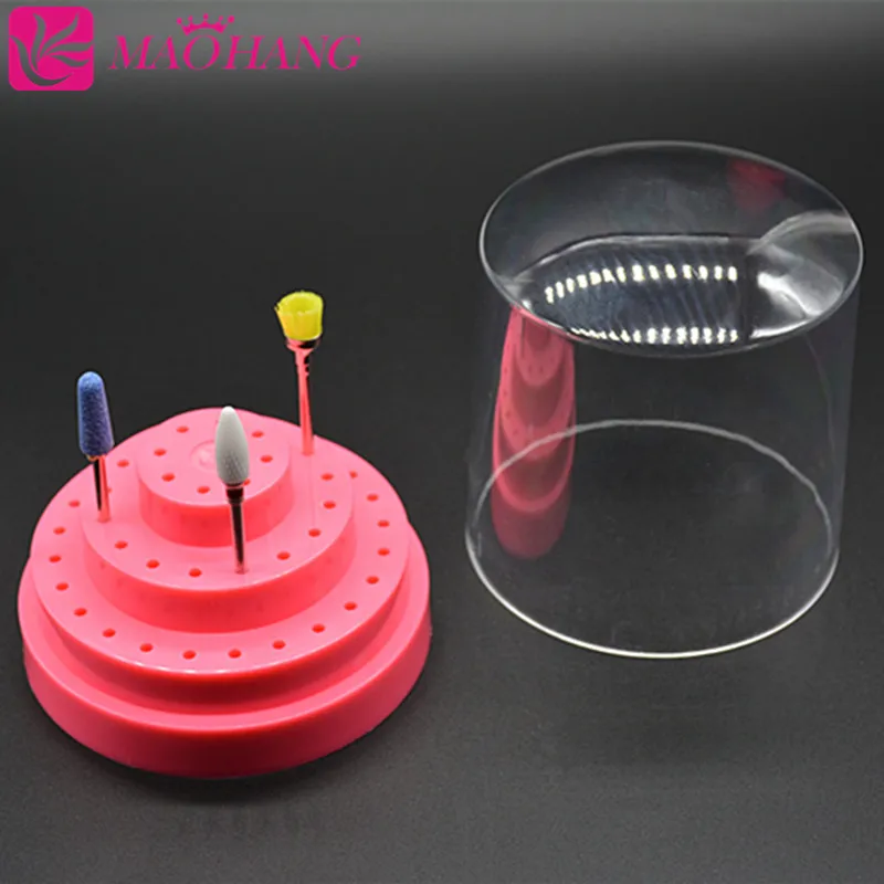 

1 Set 48 Holes(2.35mm) Nail Drill Bits Holder Stand Display Box Organizer Container Manicure Tool large size 78*88mm