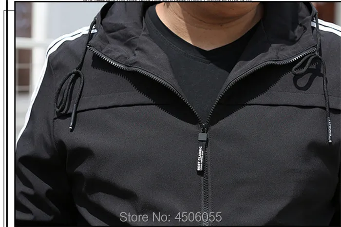Куртка-бомбер, мужская спортивная куртка, ветровка с капюшоном, Мужская черная серая куртка размера плюс 6XL 7X 8XL 9XL, Мужская Флисовая ветровка