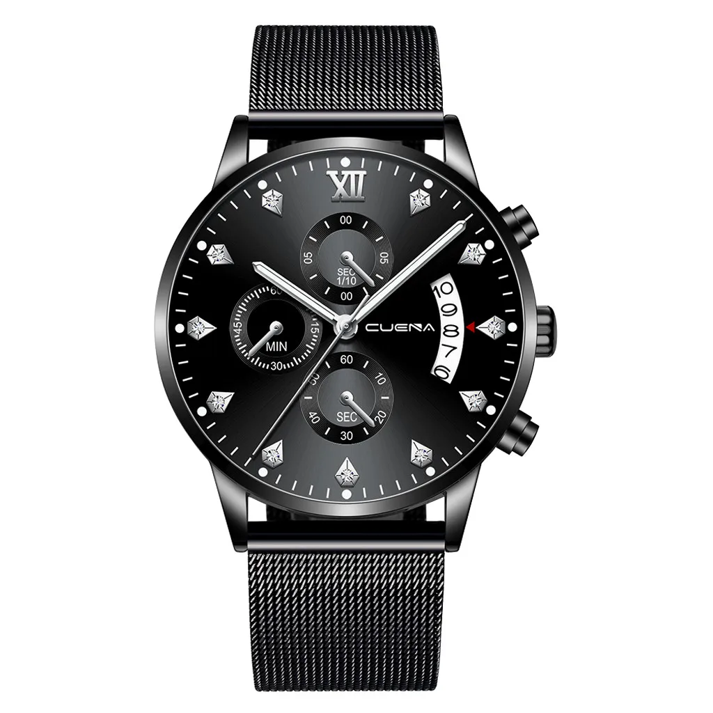 Мужские часы Erkek Kol Saati из нержавеющей стали Reloj Hombre роскошный бренд Cuena Модные