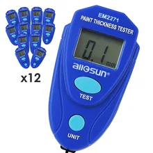 Толщиномер 12 шт. цифровой мини покрытие автомобиля покраска толщиномер 0~ 2,0 мм Эмаль пластик эпоксидная смола