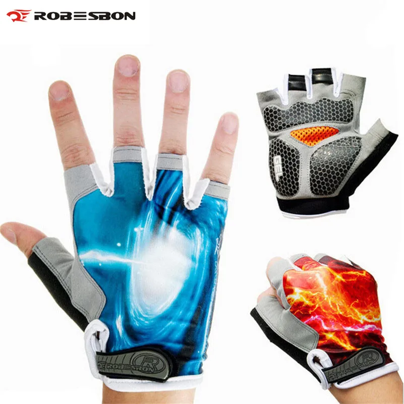 

ROBESBON Bike Gloves Cool GEL Cycling Half Finger Gloves Breathable Ciclismo Bicicleta Fingerless Bicycle Racing Bike Glove