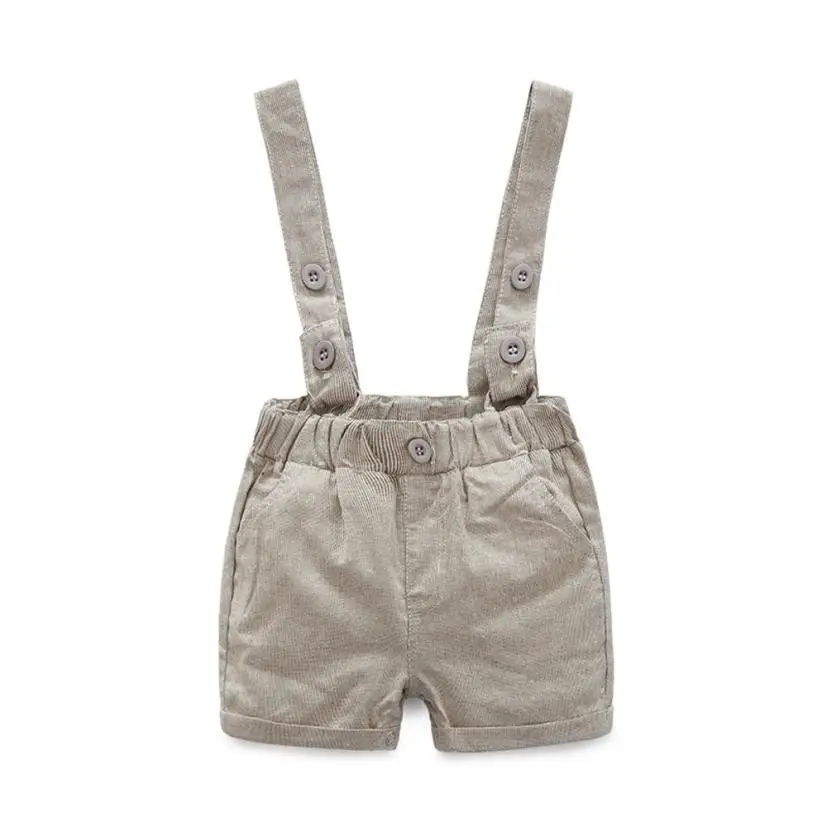 Детская летняя джентльменская бабочка для маленьких мальчиков, рубашка с короткими рукавами+ шорты на подтяжках, очень милый Стильный хлопковый комплект, 9 августа