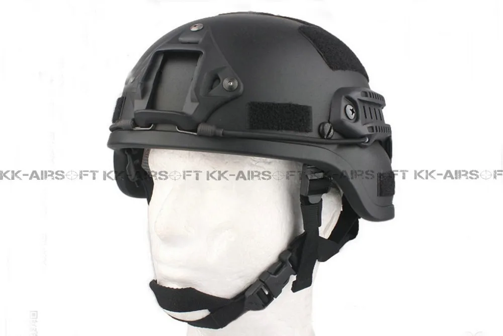 New combat MICH TC 2000 ACH Helmet with NVG Mount & Side Rail (Black ...