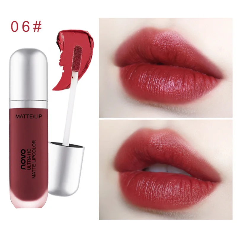 6 Liquid Lipstick Lip Glaze Moisturizing Long Lasting Matte Cosmetic for Women Lady HB88 - Цвет: 6