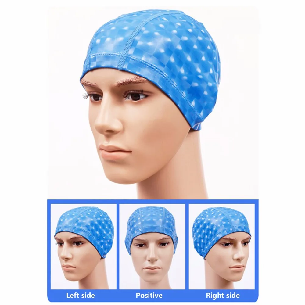 Elastic PU Fabric Waterproof Protect Ears Long Hair Sports Swim Pool