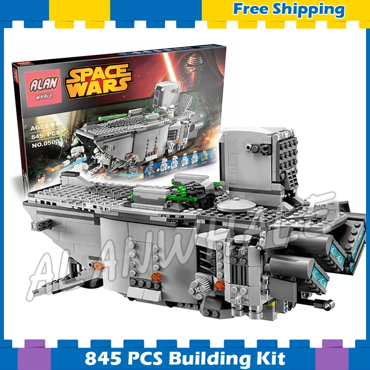 

845pcs New Space Wars First Order Transporter 05003 Model Building Blocks Phasma Kids Gifts Sets Compatible With Lego
