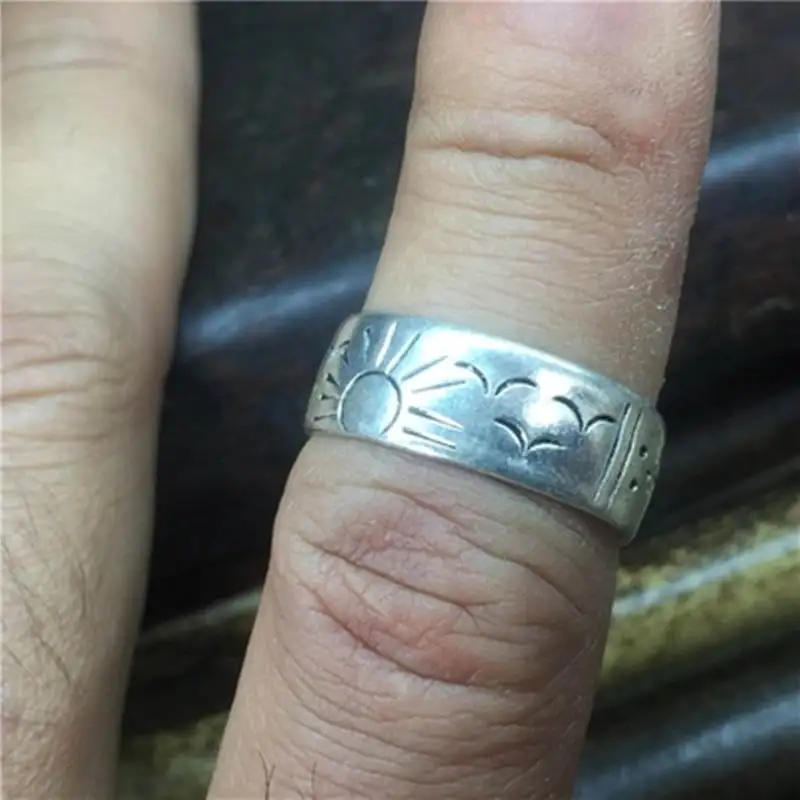 R193 тибетское кольцо мулет для мужчин солнце звезда луна|ring for|rings for mensymbol ring |