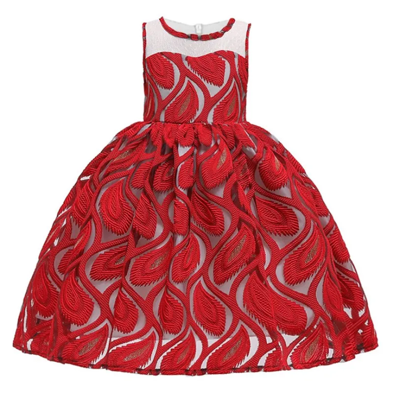 Рождественское платье для девочек-подростков, вечерние костюмы для выпускного вечера, детская одежда для девочек, свадебное платье для дня рождения, красное платье для маленьких девочек