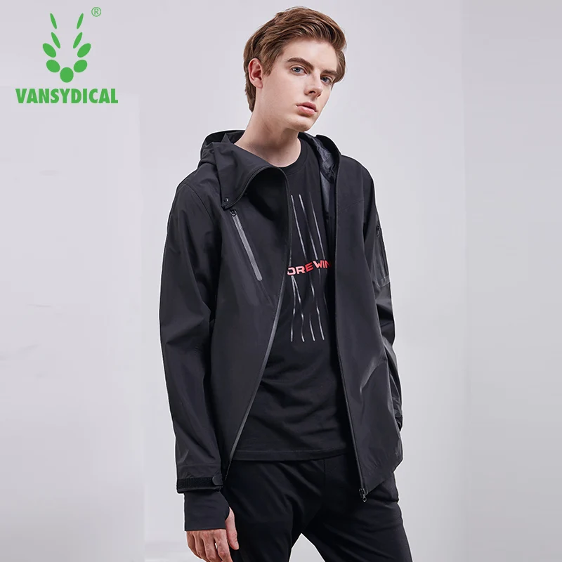 Vansydical спортивные куртки осень зима Для мужчин с капюшоном и защитой от ветра