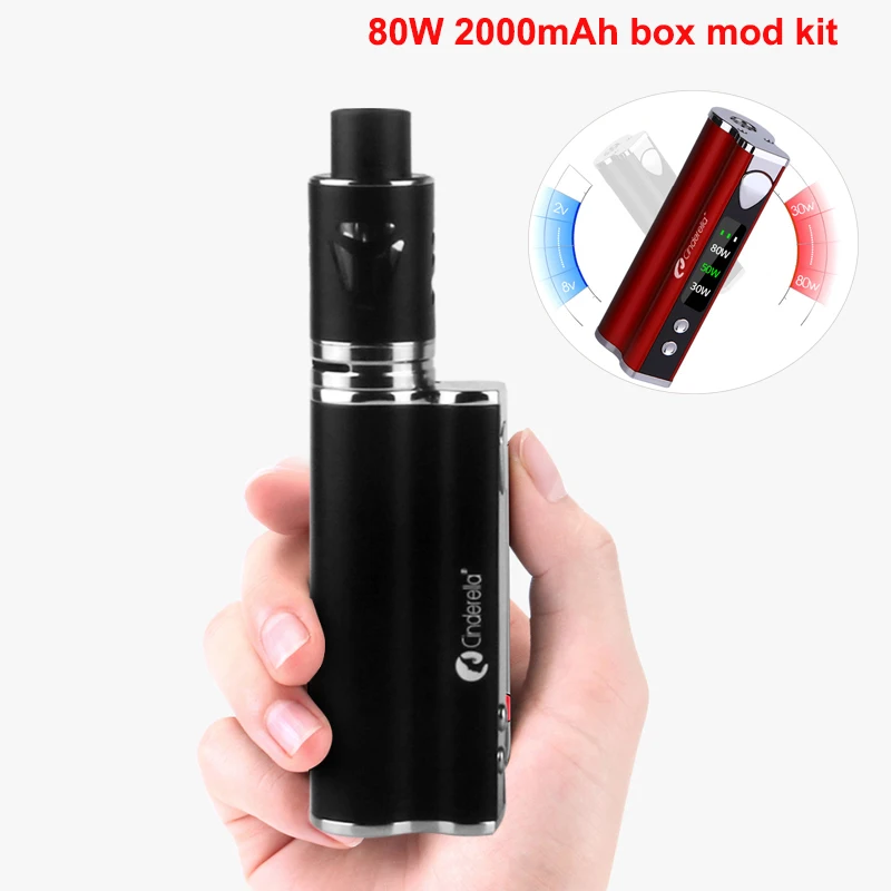 

Original Vape Electronic Cigarette Box Mod kit 80W 2000mAh battery lcd display Pen Big Smoke Vaporizer Hookah Vaper e Cigarettes