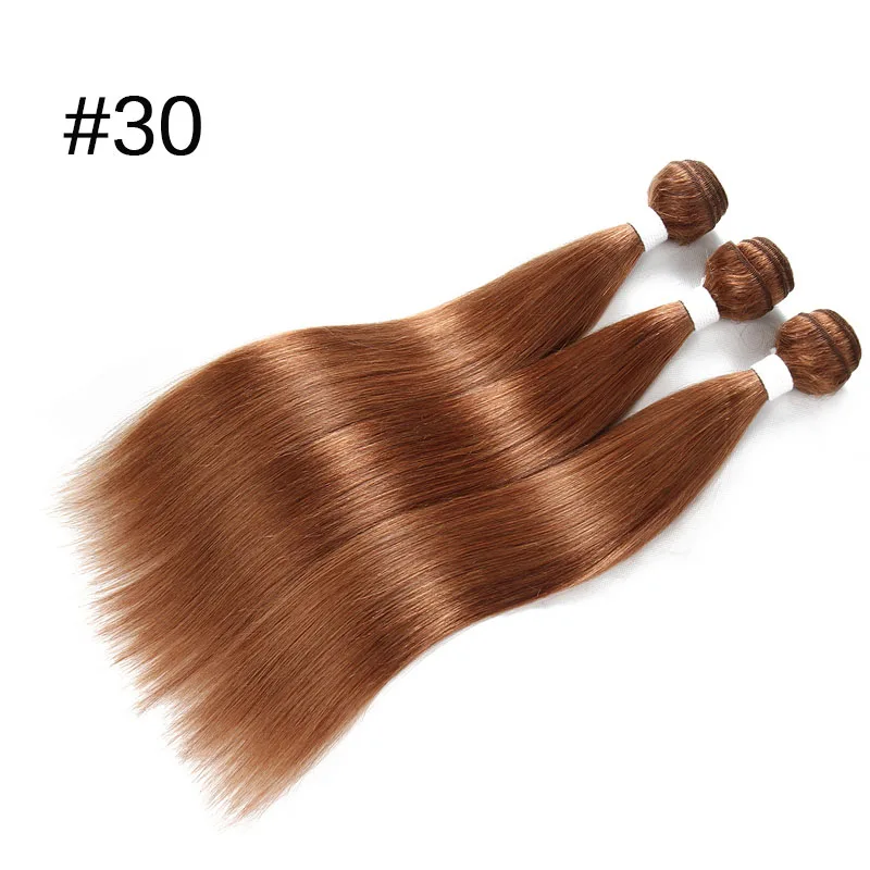 Ali queen Волосы бразильские волосы remy плетение пряди#613/#4/#33/#30/#27/# 99J/# Бург прямые человеческие волосы для наращивания - Цвет: #30