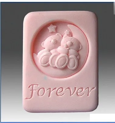 

Manual Soap Making Silicone Molds Rectangle Cake chocolate Maker Wedding Decoration Gift Bear LOVE mold