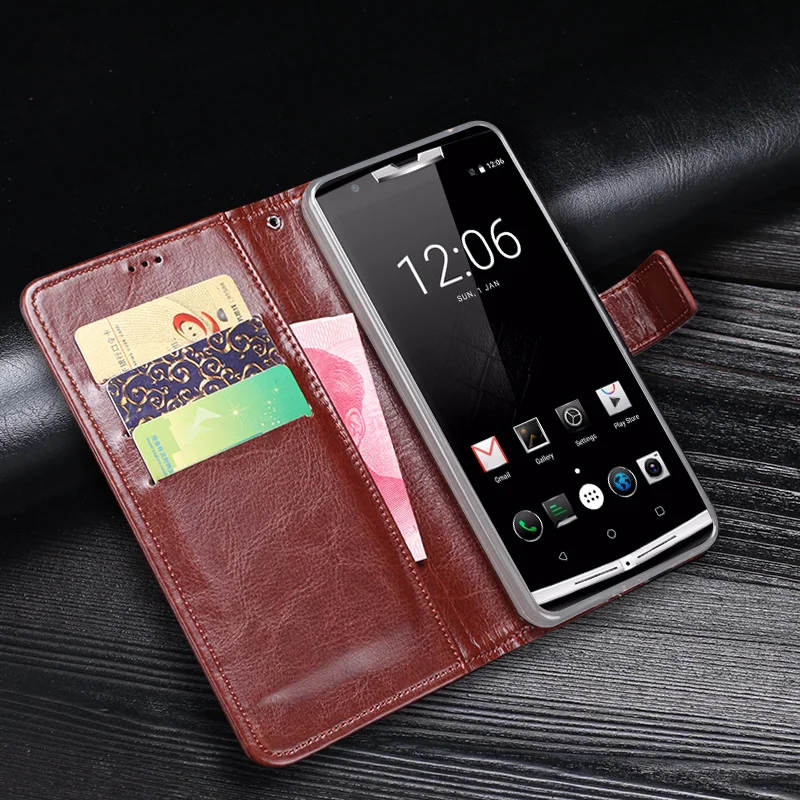 

Stand Wallet Flip Case For Oukitel Mix 2 PU Leather Case + Silicon Back Cover For Oukitel K10000 Pro / Oukitel K5000 Case