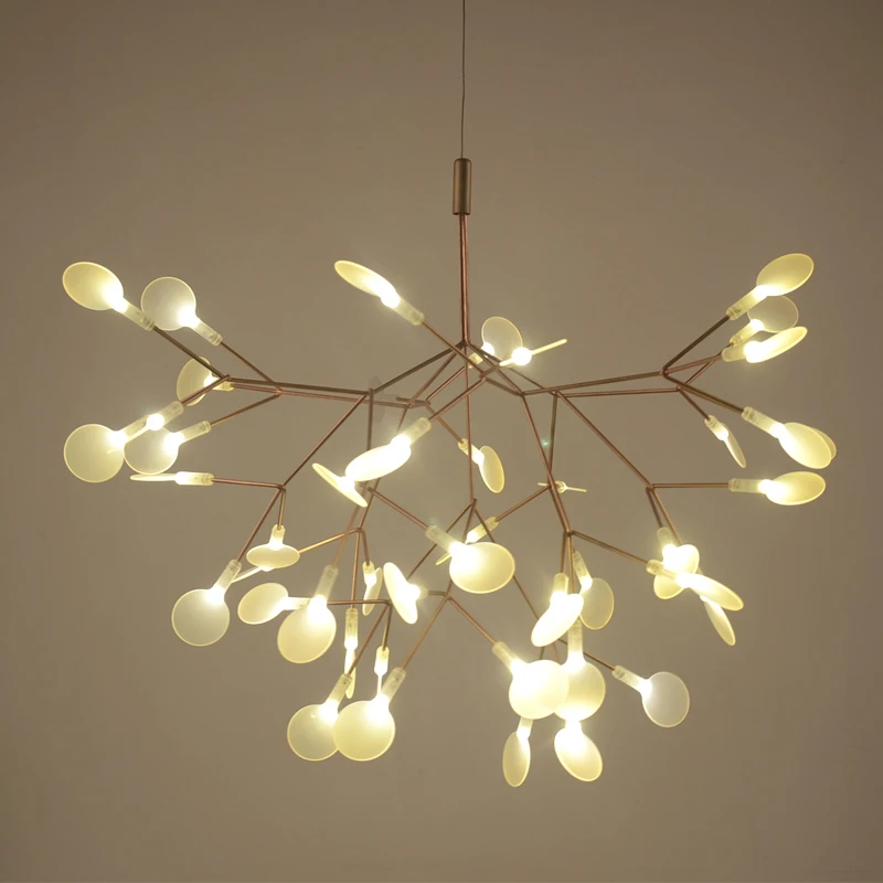 

SETTEMBRE Modern Pendant Light LED Lamp Heracleum Tree Leaf Pendant Lamps Living Room Lamps Iron Home Lighting Free Led Beads